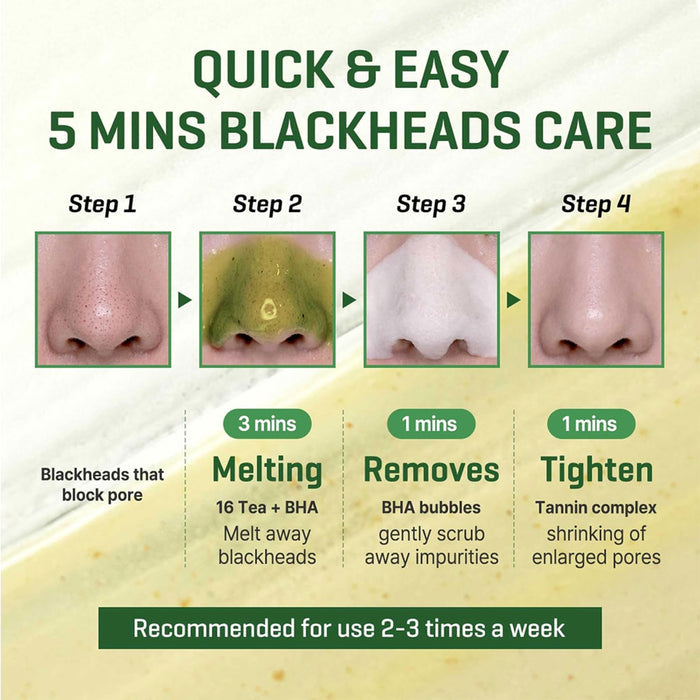 SOME BY MI Bye Bye Blackhead 30 Days Green Tea Tox Bubble Cleanser Nudie Glow Australia