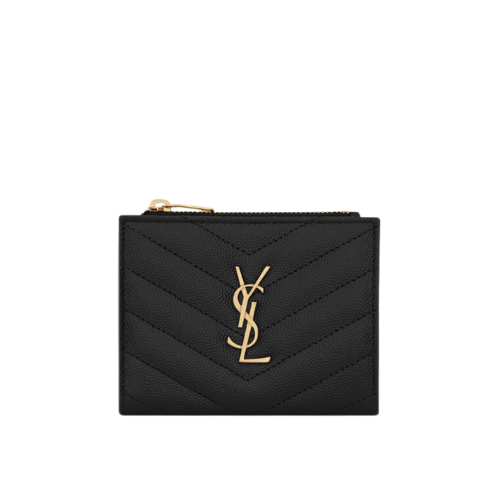 CASSANDRE MATELASSÉ bi-fold wallet in grain de poudre leather