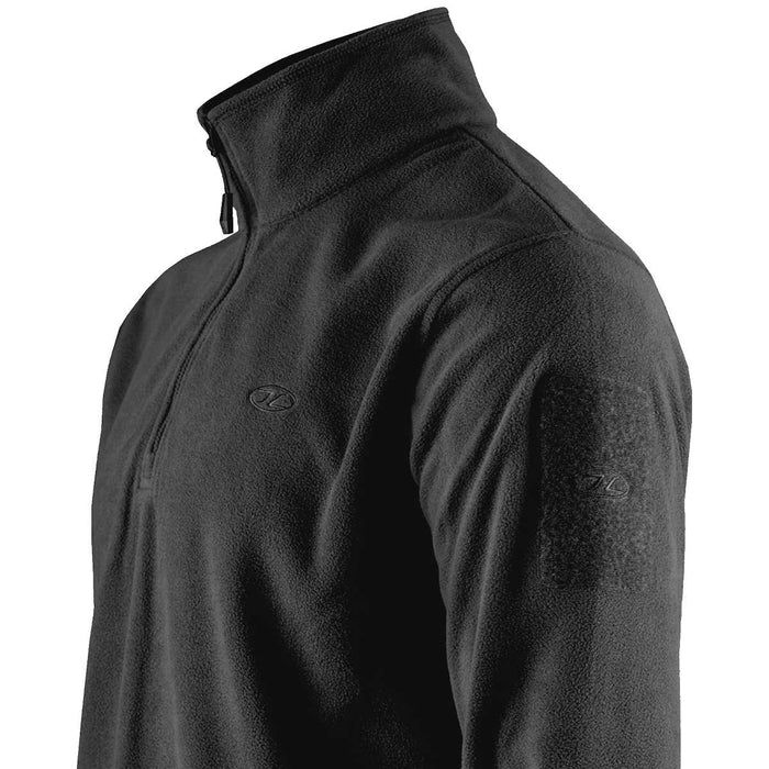 stand up collar of black highlander tactical ember fleece