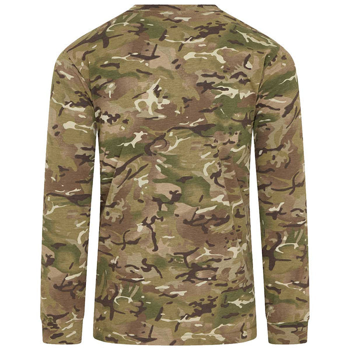 rear of kombat long sleeved btp camo tshirt
