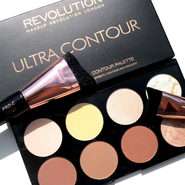 HOK Makeup Makeup Revolution Ultra Contour Palette Makeup Revolution Contour Face High Risk Highlighter Makeup revolution