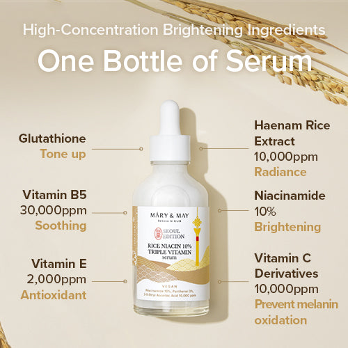 Mary & May Vegan Rice Niacin 10% Triple Vitamin Serum 80ml