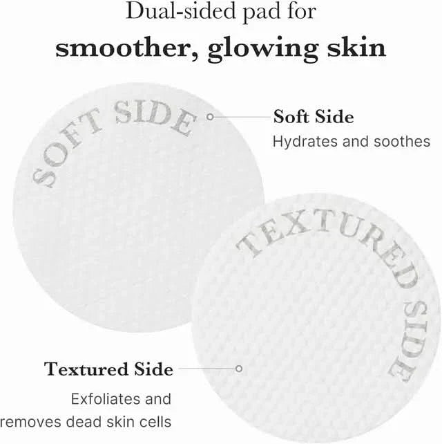 Medicube Zero Pore Pad 2.0 dual-sided face pads on white background, showing soft side and textured side with labels