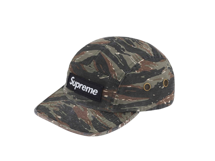 Military Camp Cap Olive Tiger Camo