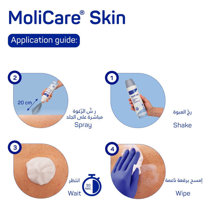 MoliCare Skin Cleansing Foam without water. Easy, fast and gentle cleansing, 400ml