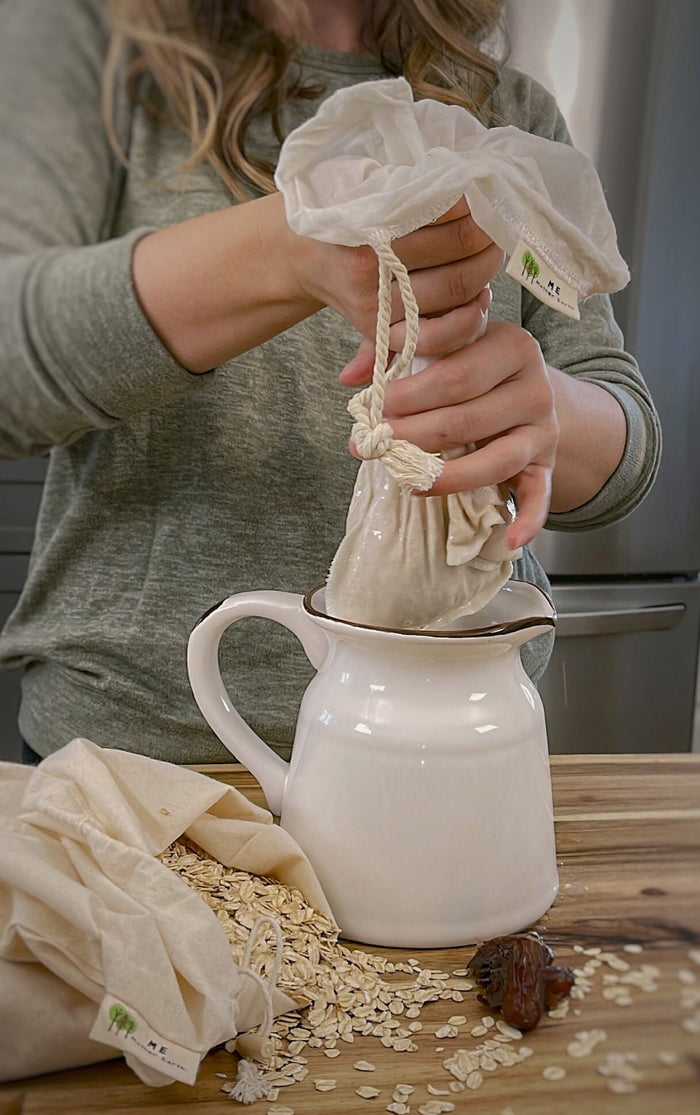zero waste nut milk bag plastic free mother earth