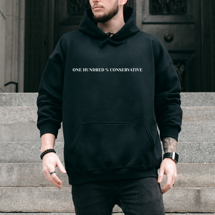 One hundred % conservative hoodie