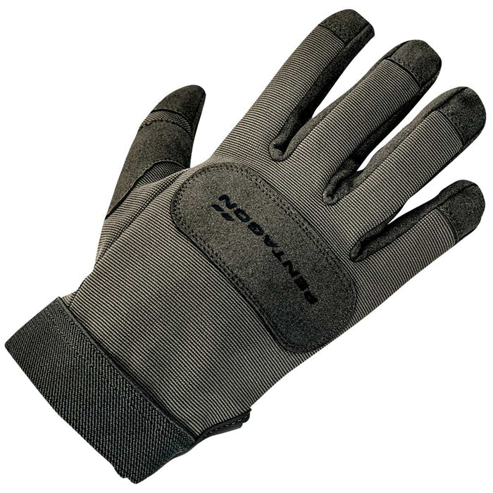 4 way stretch hand back on pentagon green duty mechanic gloves