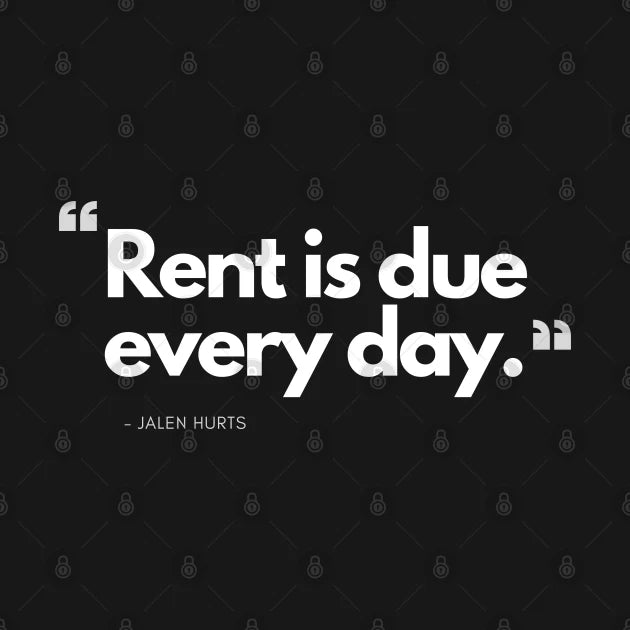 Rent Is Due - Jalen Hurts (Philadelphia Eagles) Hoodie