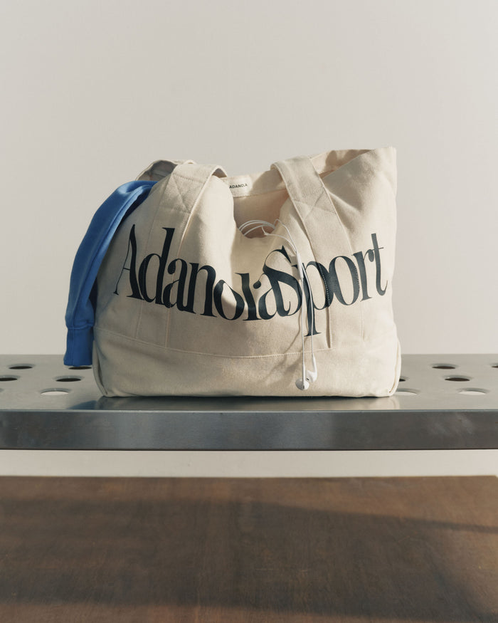 Retro Adanola Sport Tote Bag - Cream/Black