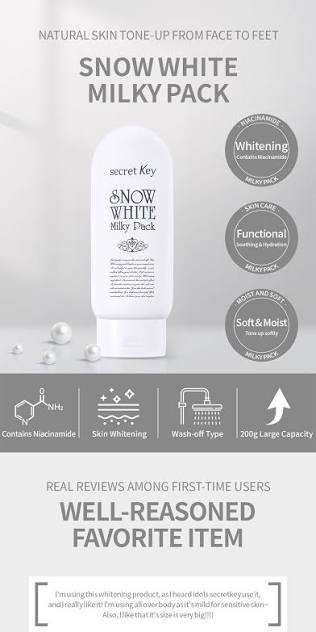 Secret Key Snow White Milky Pack 200g