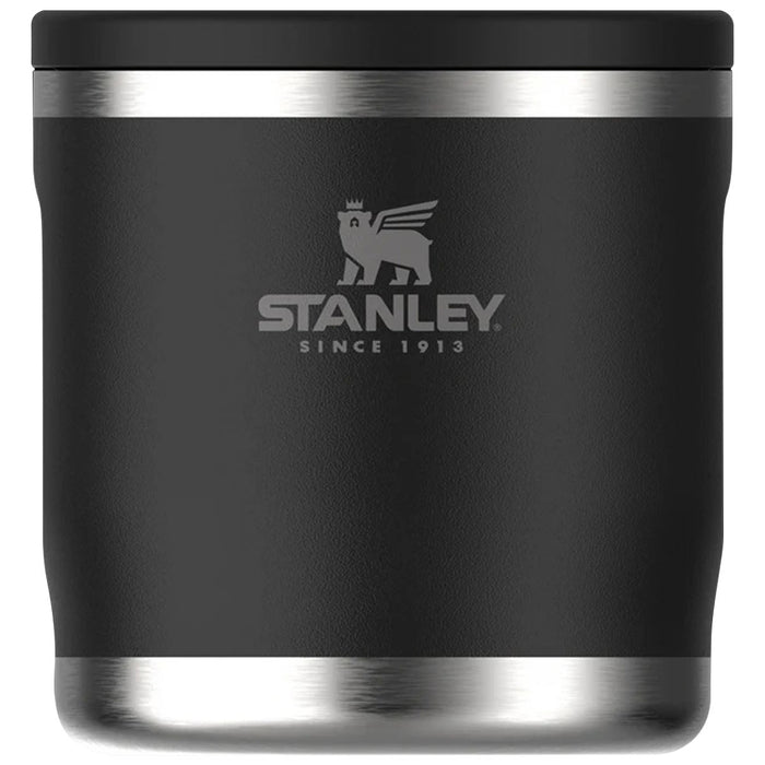 front view of stanley black adventure to go 350ml food jar