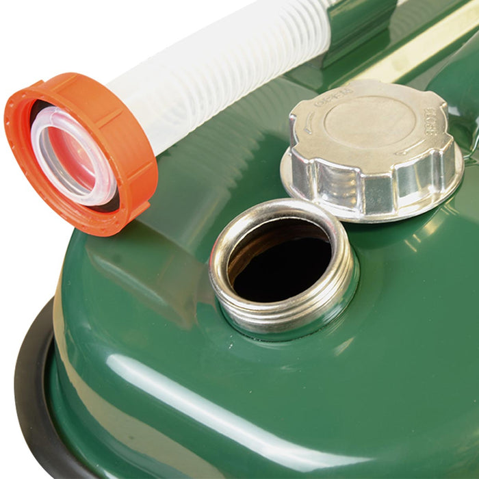 open cap of 5l green wavian hippo steel fuel can
