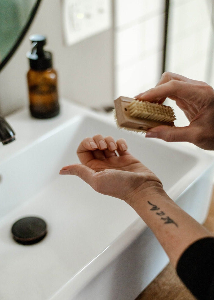 wood nail brush plastic free nail cleaning brush zero waste