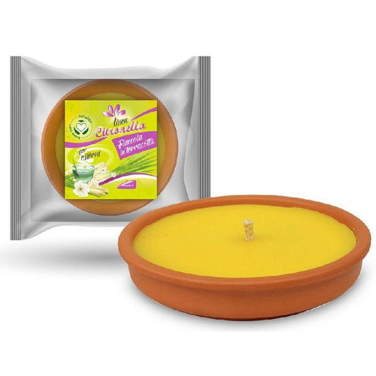 15 CM SETABLU 59554 CITRONELLA CANDLES IN CLAY