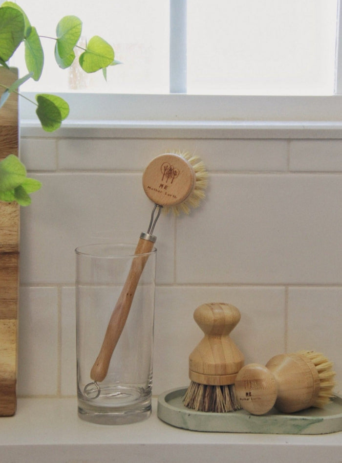 3 Pack - Multipurpose + Wood Scrub Brush + Beechwood Sisal Kitchen Brush