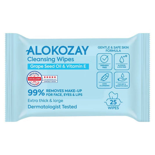 Alokozay Cleansing Make-Up Removal Wipes For Sensitive Skin, Pack of 25's Alokozay