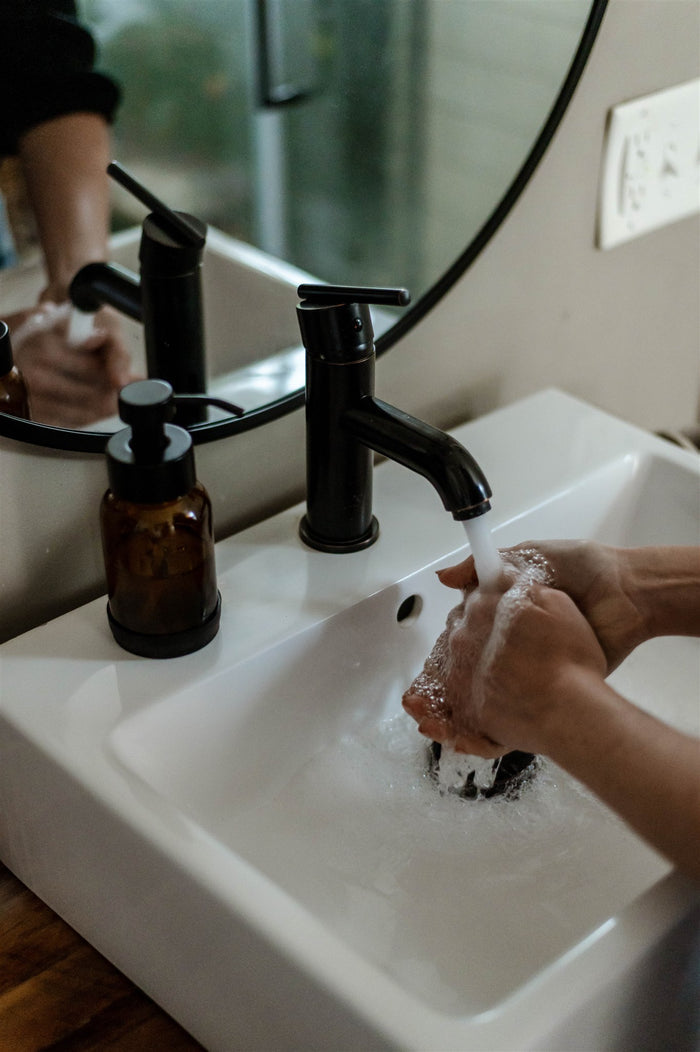 amber soap bottle foaming soap pump me mother earth