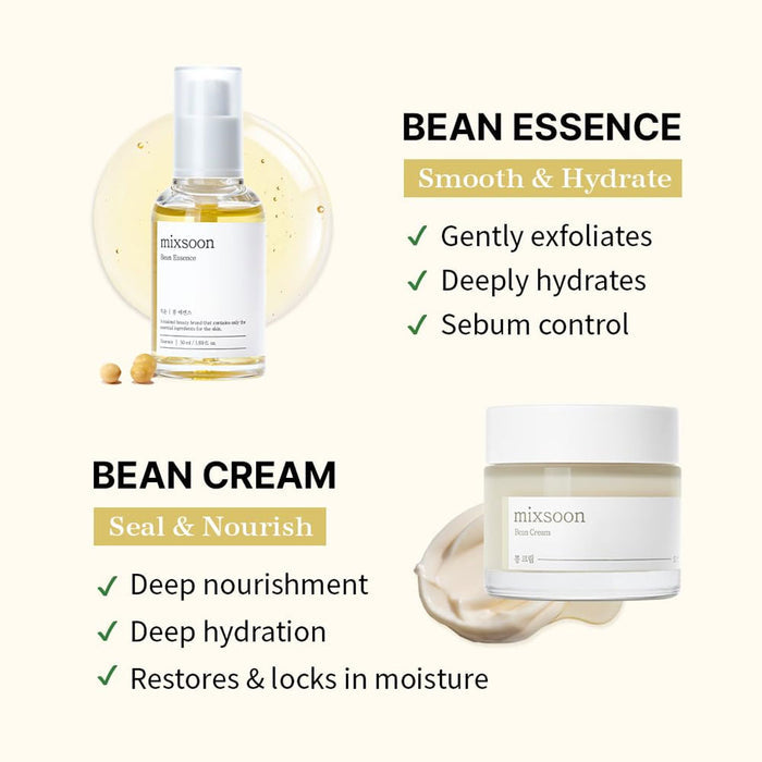 Mixsoon Bean Essence and Cream Duo Set Nudie Glow Australia