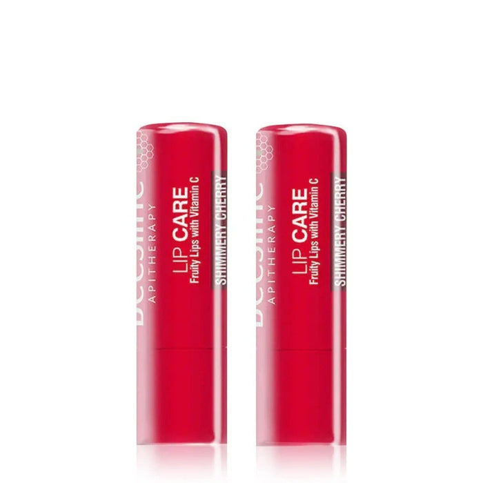 Beesline Apitherapy Shimmery Lip Balm Cherry Flavor with Beeswax & Oils, 2 Pieces - Makkah Pharmacy