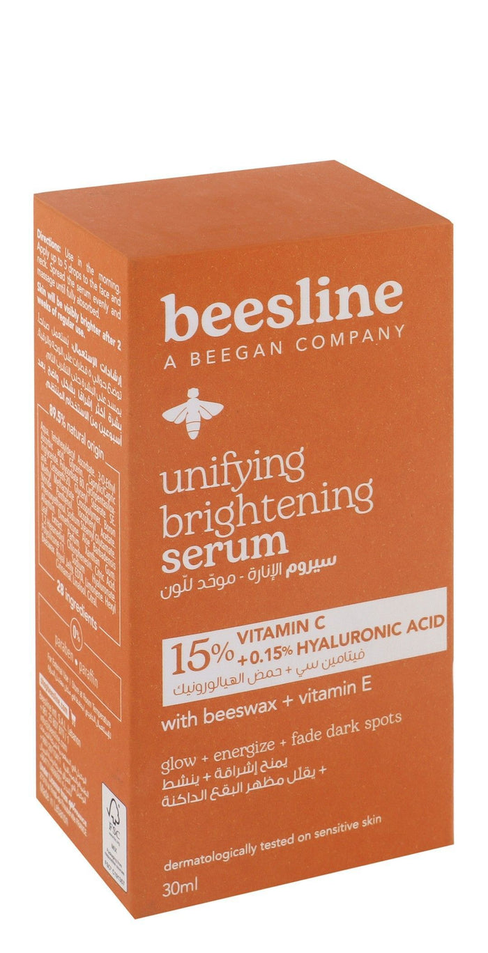 Beesline Hyaluronic Acid, Vitamin C & E Unifying Brightening Face Serum, 30ml - Makkah Pharmacy