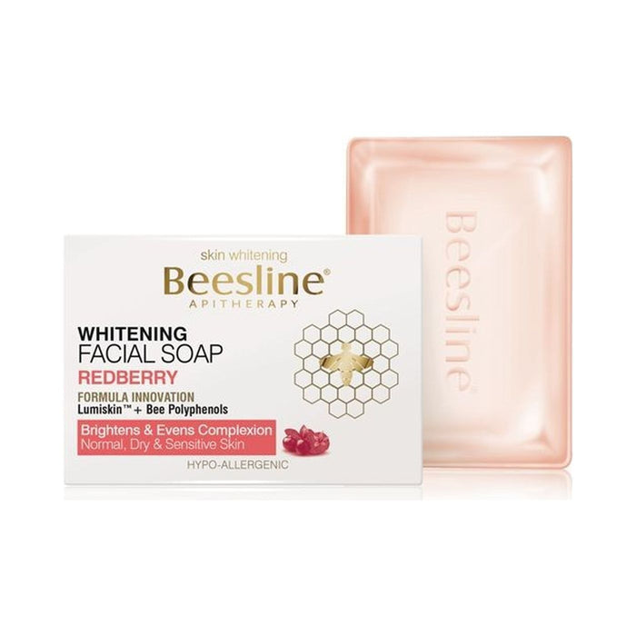 Beesline Whitening Facial Soap with Red Berry, 85g - Makkah Pharmacy