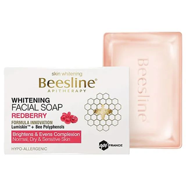 Beesline Whitening Facial Soap with Red Berry, 85g - Makkah Pharmacy