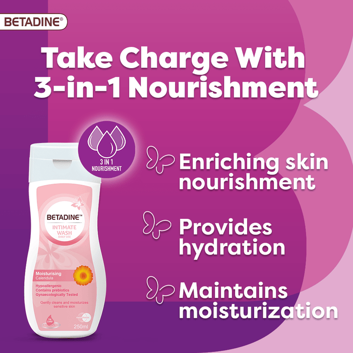 Betadine Moisturizing Calendula Daily Intimate Wash, 250ml - Makkah Pharmacy
