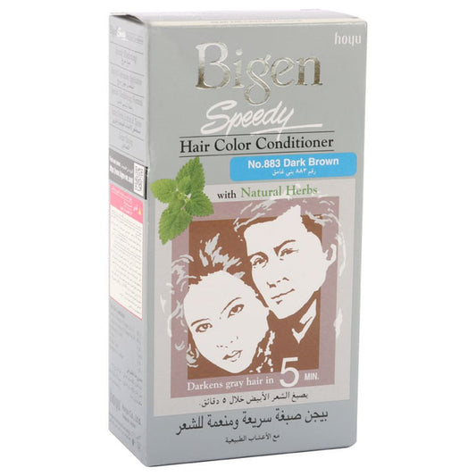 Bigen Speedy Hair Color Conditioner With Natural Herbs, 883 Dark Brown
