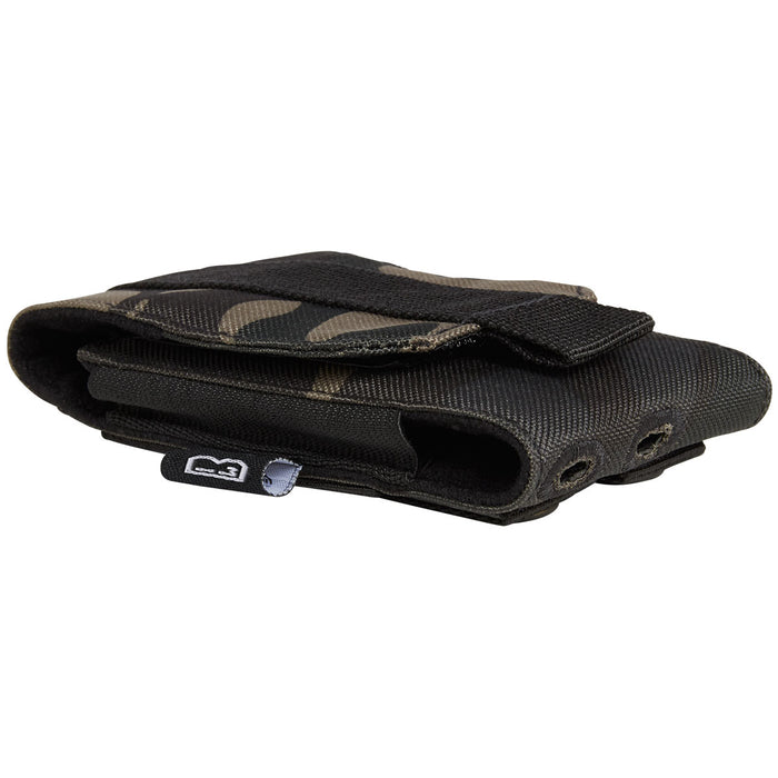 brandit molle phone pouch medium dark camo cable entry