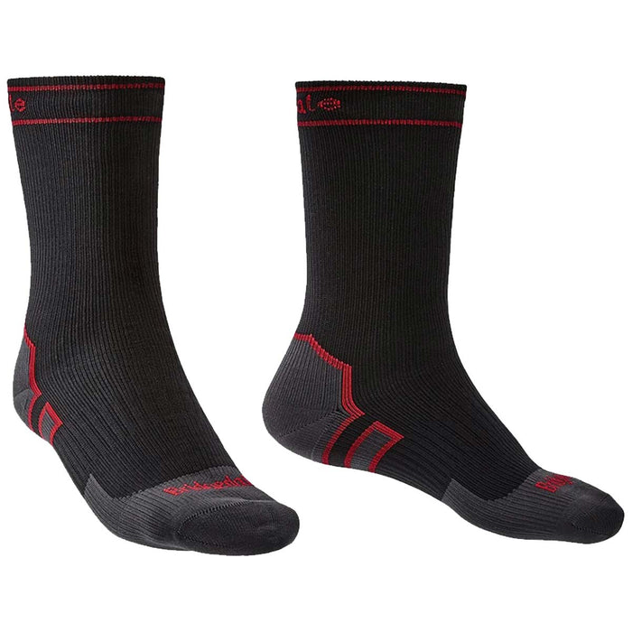 bridgedale stormsock heavyweight boot sock black pair with red accents