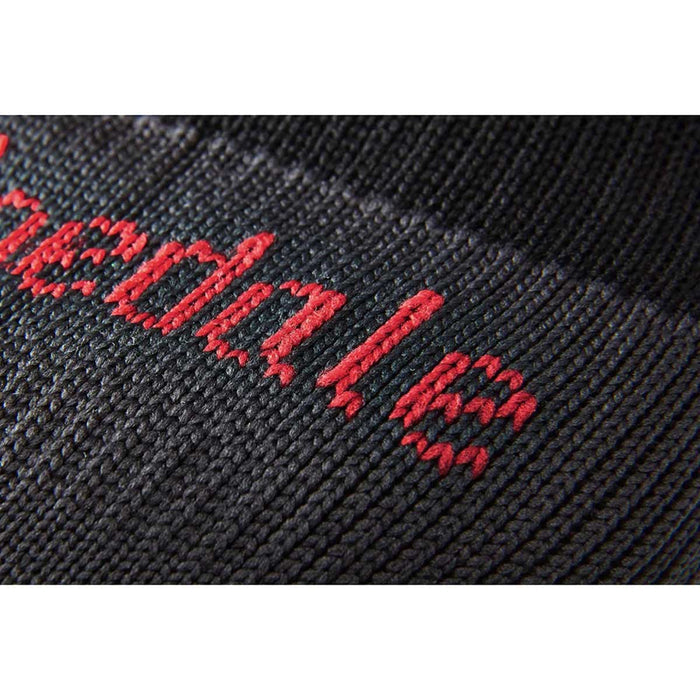 close up material of  bridgedale stormsock heavyweight boot sock black