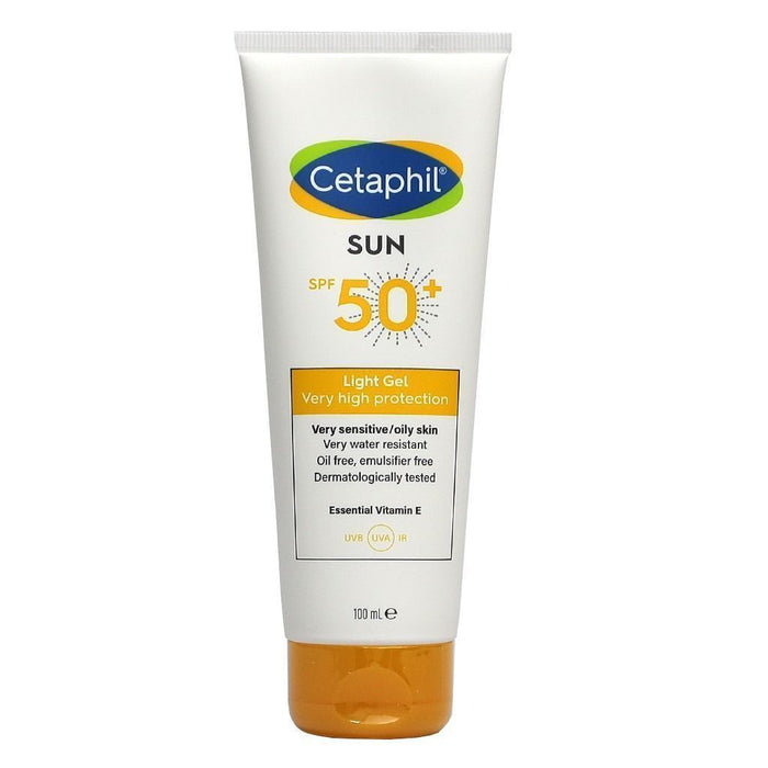 Cetaphil Hypoallergenic Non-Greasy Light Sunscreen for Sensitive & Oily Skin SPF50+, 100ml - Makkah Pharmacy