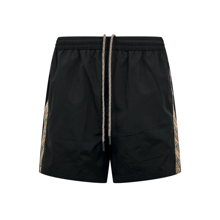 Check-Striped Shorts