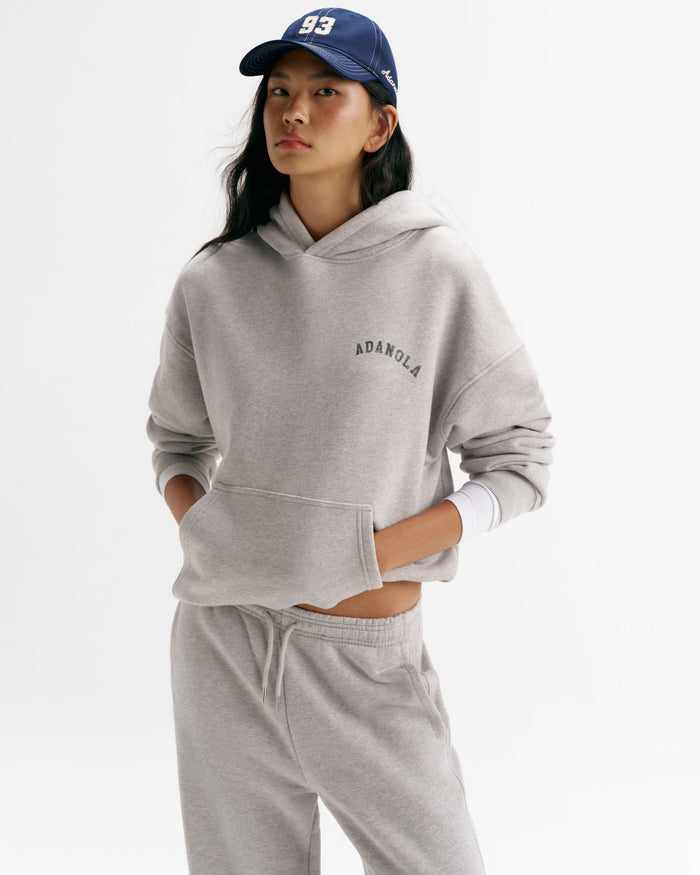 Classic AS Oversized Hoodie - Heather Grey/Midnight Blue