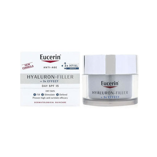 Eucerin Anti-Aging Hyaluron Filler Day Cream for Dry Skin SPF15+, 50ml - Makkah Pharmacy