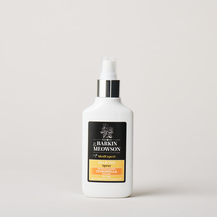 Bottle of Barking Mad Meownson Shampoo on a white background