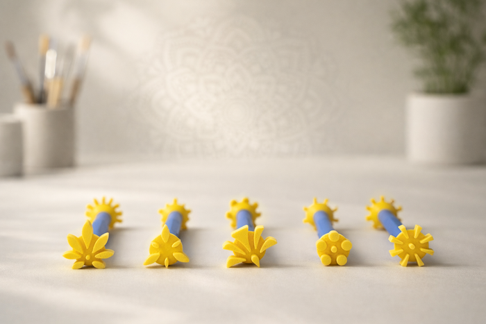 Floral Dotting Tools – Flower Design Set 3 | 10 Unique Mandala & Floral Patterns