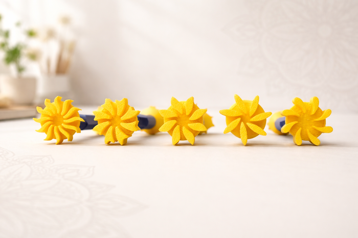 Floral Set 4 – Precision Spiral Mandala Dotting Tools | Professional Flower Impression Set