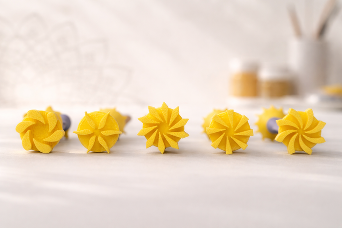 Floral Set 4 – Precision Spiral Mandala Dotting Tools | Professional Flower Impression Set