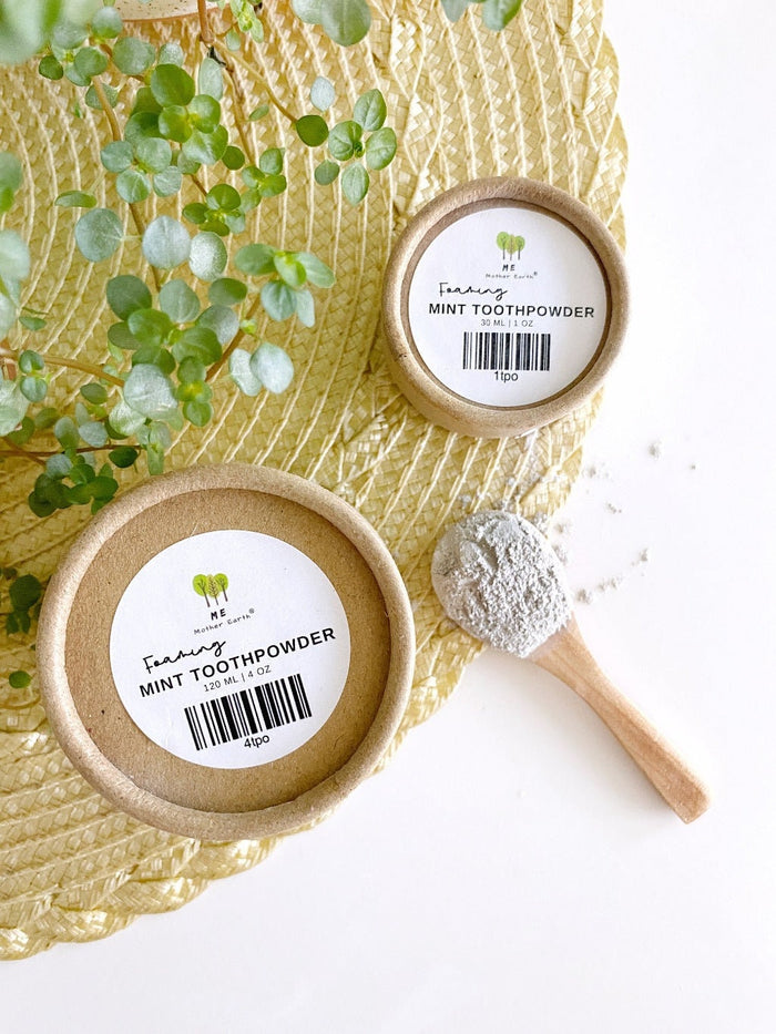 Foaming Mint Toothpowder- Replaces Plastic Tube Toothpaste | All Natural | Vegan