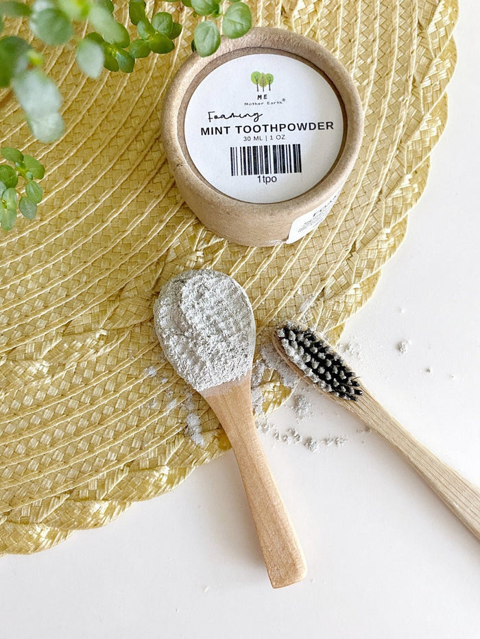Foaming Mint Toothpowder- Replaces Plastic Tube Toothpaste | All Natural | Vegan