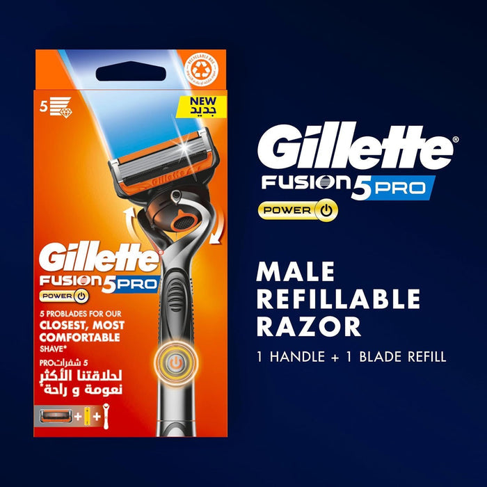 Gillette ProGlide5 Flexball Razor Handle with 2 Blades, 1 Pack - Makkah Pharmacy