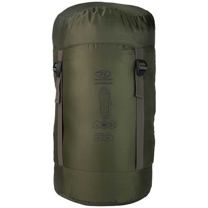 stuff sack of highlander defender 250 ranger green sleeping bag