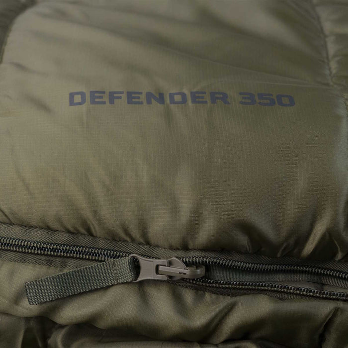 two way anti snag zip on highlander defender 350 ranger green sleeping bag