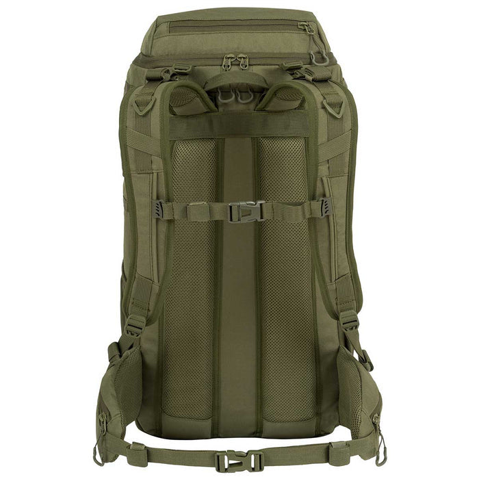 rear view highlander eagle 3 backpack 40l ranger green