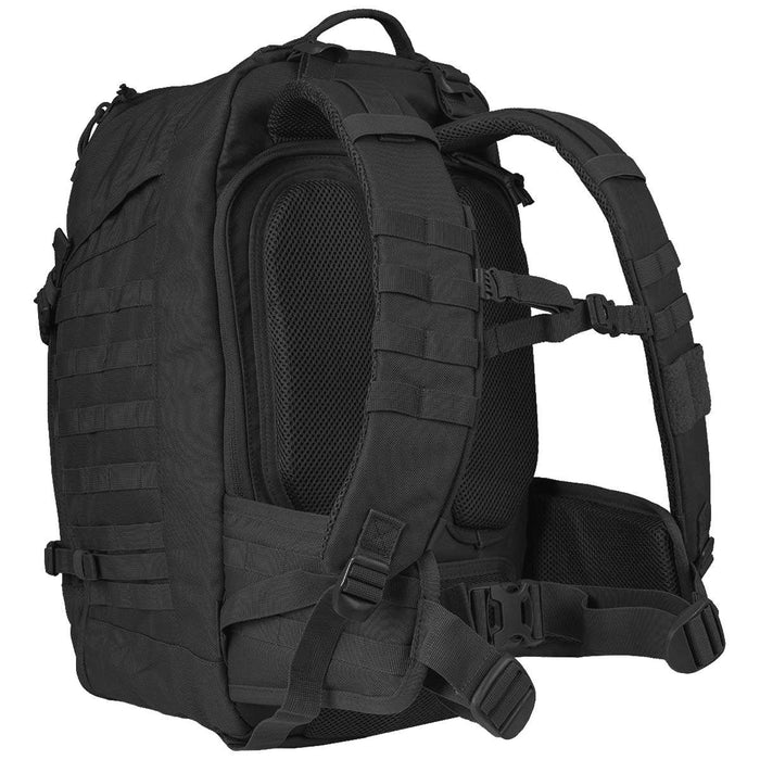 shoulder straps on black highlander v2 45l harrier full clamshell pack