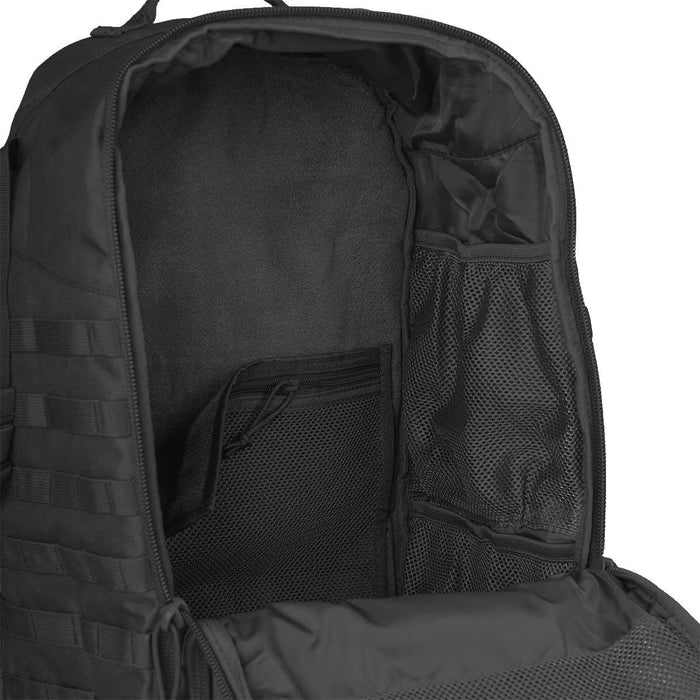 inner mesh sleeves of 45l black harrier v2 clamshell rucksack