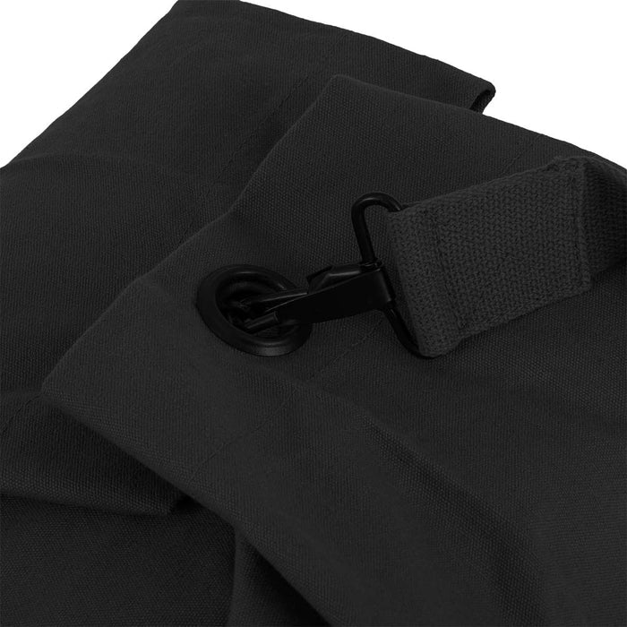 shoulder strap on highlander heavyweight canvas 12 inch black kit bag