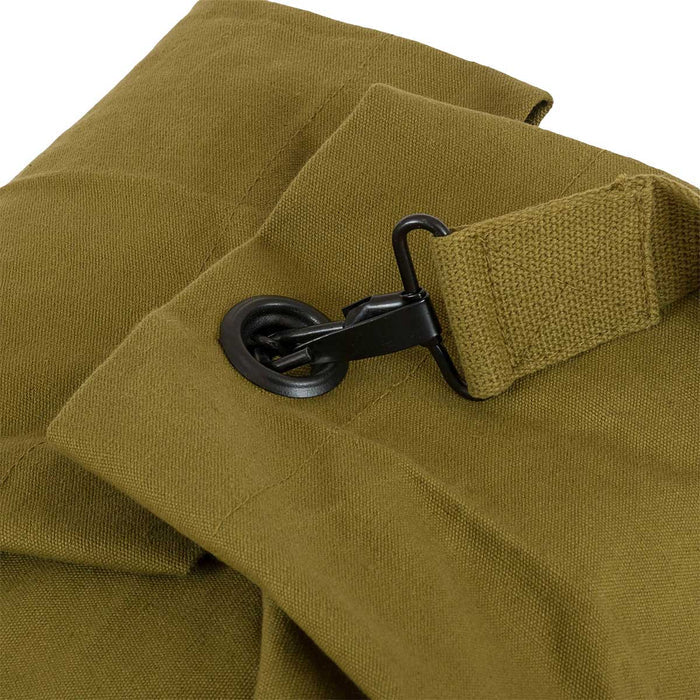 shoulder strap on highlander heavyweight canvas 12 inch olive kit bag
